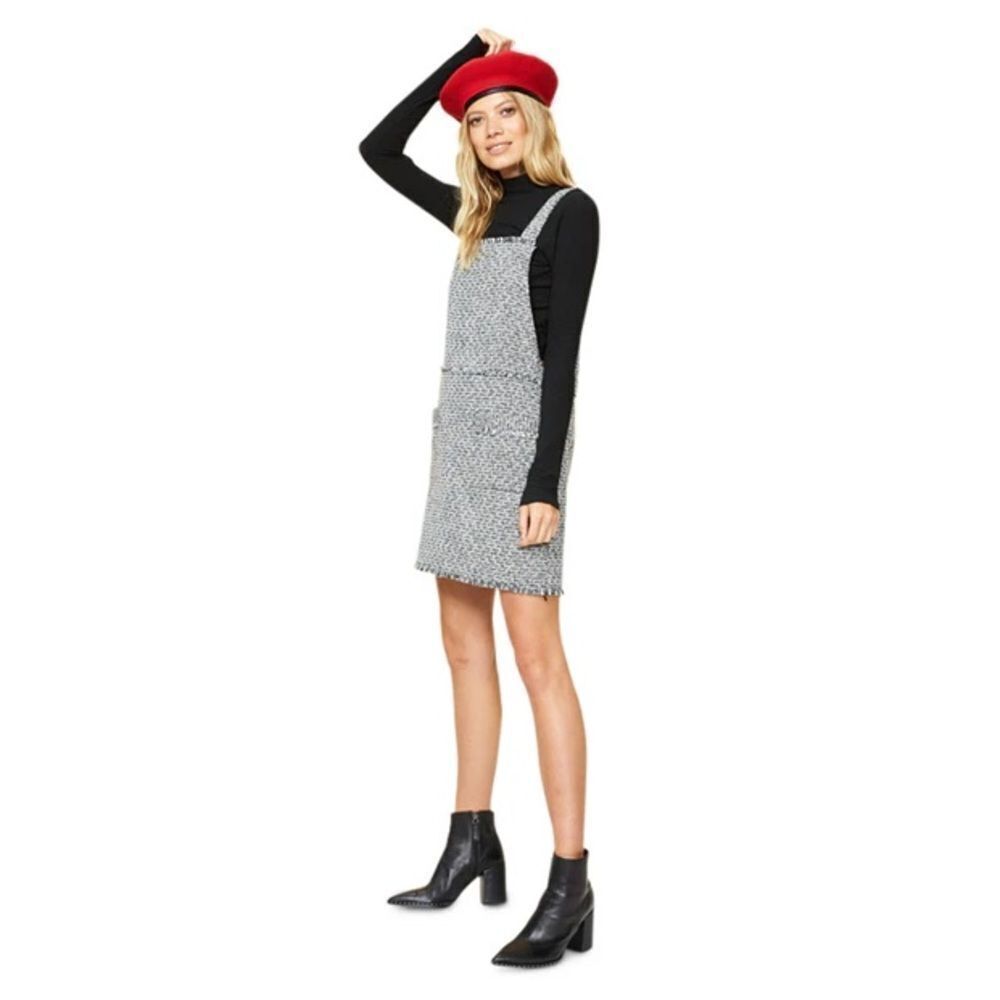 REVOLVE Black and Gray Tweed Dress - Picture 4 of 15